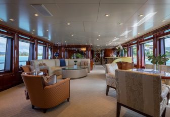 The main salon of luxury yacht TOUCH