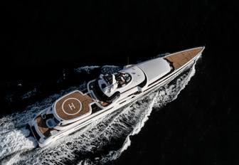 Top view of Superyacht Lady S