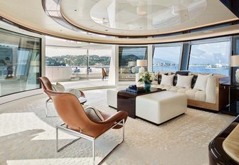 Owners lounge on superyacht EXCELLENCE