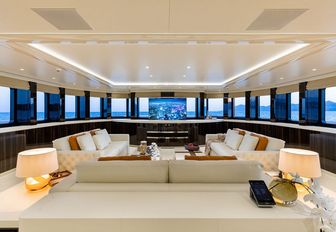 Light and airy interiors on superyacht SOARING