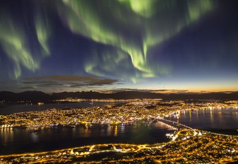 northern lights above tromso in norway