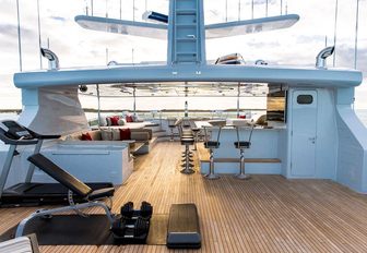 The sundeck of motor yacht 'Remember When'
