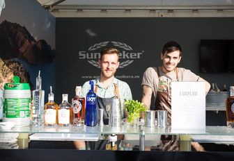 Sunseeker bar at the Palma Superyacht Show 2018