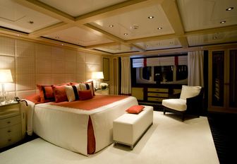 full-beam master suite on board luxury yacht ODESSA 