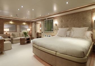clean and modern master suite aboard motor yacht BALAJU 