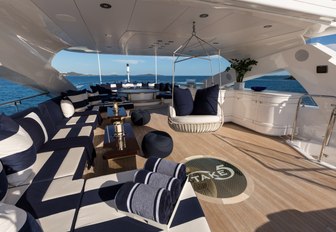 take 5 yacht sundeck, with hanging chairs