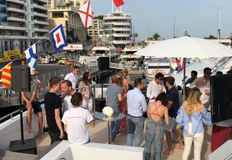 yacht party at the Monaco Grand Prix