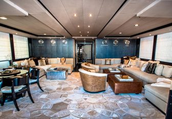 sumptuous, urban-style salon aboard motor yacht ‘Plan B’