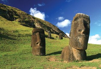 ancient moai statues on Easter Island