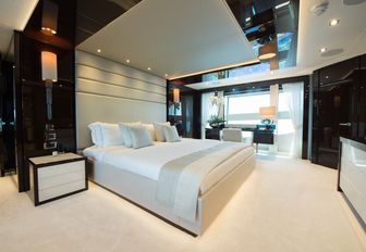 sophisticated master suite aboard charter yacht JACOZAMI 