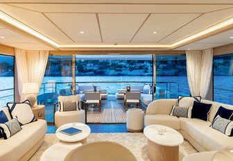 beautiful interior onboard luxury superyacht charter Calypso I