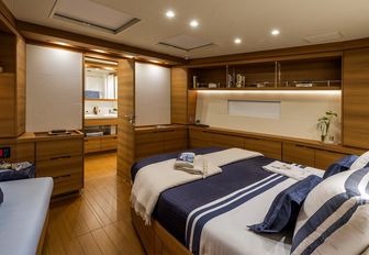 Master suite on luxury sailing yacht FARFALLA