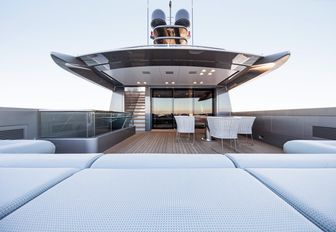 master suite's private terrace on board charter yacht ‘Silver Fast’ 