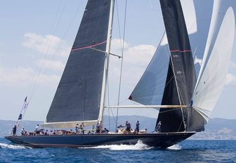 sailing yacht elegantly cuts through the water at Superyacht Cup Palma 2018 