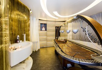 luxurious spa facilities on board charter yacht SALUZI