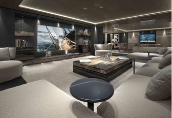 Cinema room on board superyacht SOLO
