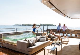Aft deck pool on board luxury yacht SOLO
