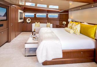 owners suite on motor yacht at last