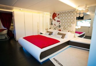 The guest accommodation available on board superyacht JOYME