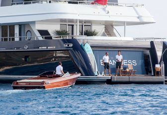 tender and beach club onboard luxury superyacht charter