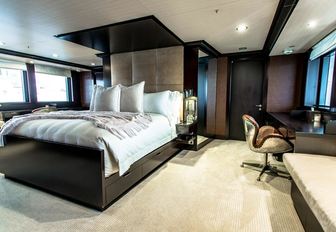 luxurious master suite aboard charter yacht  ‘Plan B’ 
