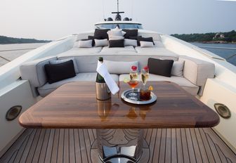 deck space and beautiful views onboard charter yacht STEALTH 