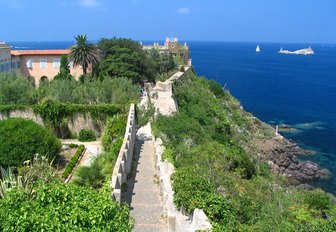 citadel walls around Ajaccio, Napoleon's birthplace, in Corsica