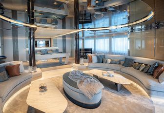 Modern interiors on superyacht TATIANA