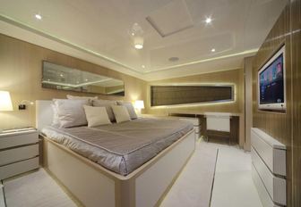 One of the double cabin featured on board luxury yacht Light Holic