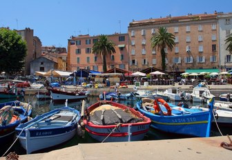 local fishing boats in Ajaccio harbour