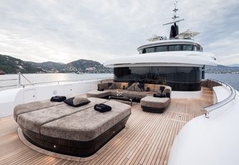 glorious sundeck onboard luxury superyacht Triumph