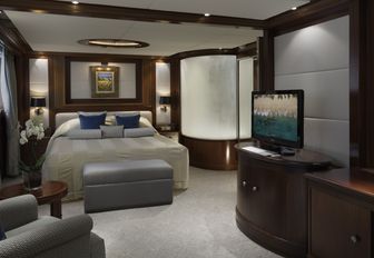 newly decorated VIP suite aboard charter yacht ‘Lauren L’ 