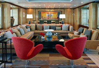 main salon of luxury yacht APRIL