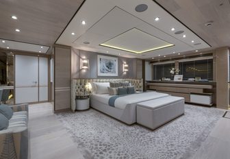 beautiful master suite on board motor yacht THUMPER 