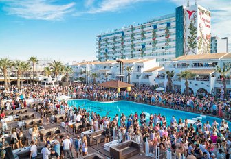 daytime pool party at Ushuaïa Beach Club in Ibiza