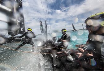 SoftBank Team Japan in action at the America's Cup World Series 2017