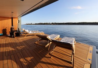 expansive area onboard luxury superyacht yacht charter 