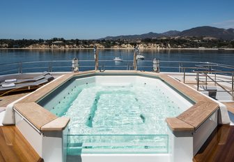 luxury yacht pool on sundeck