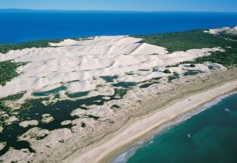 the sand dues of Moreton Island, Gold Coast, Australia
