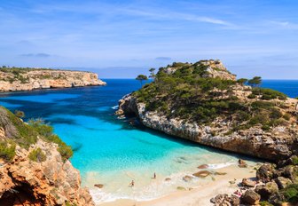 idyllic sandy beach in Mallorca