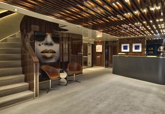 Central lobby on luxury yacht serenity