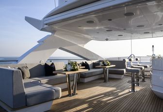 deck and open seating area on board the beautiful Berco Voyager