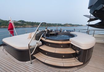 deck jacuzzi onboard luxury superyacht charter 