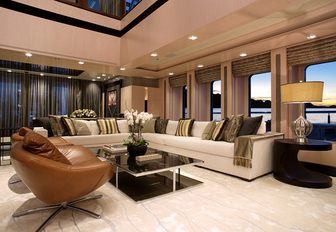 main salon on board quantum of solace yacht