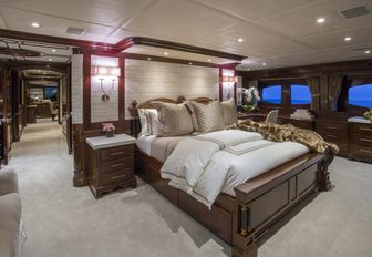 sophisticated master suite aboard luxury yacht BACCHUS 