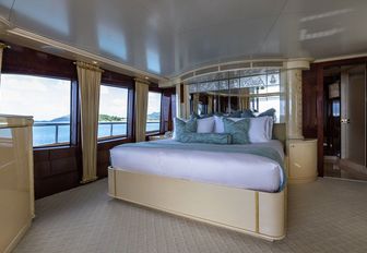 opulent master suite on board motor yacht TOUCH