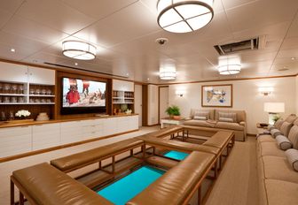 glass bottom lounge on board superyacht SURI