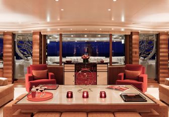 sumptuous seating area on board amels motor yacht lady e