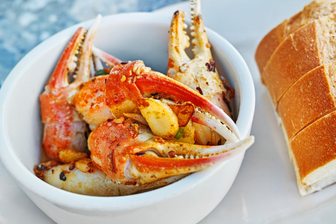 delicious Caribbean lobster served with crusty bread