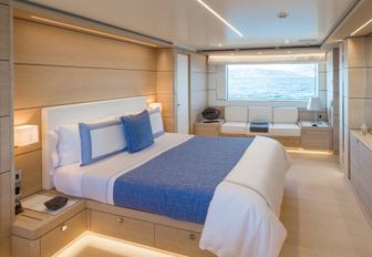 The guest accommodation available on board superyacht NARVALO